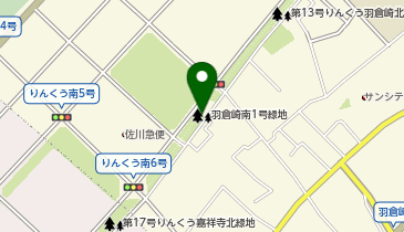 第14号りんくう羽倉崎南1号緑地の地図画像