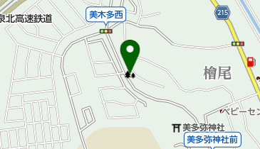 美木多メモリアル緑地の地図画像
