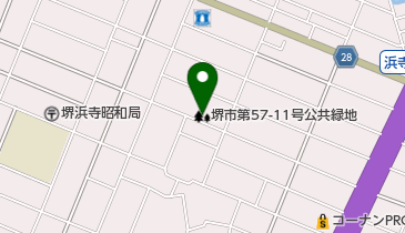 堺市第57-11号公共緑地の地図画像