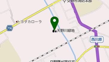 天野川緑地の地図画像
