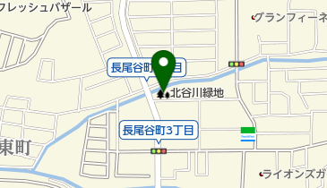 北谷川緑地の地図画像