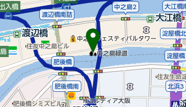 中之島緑道の地図画像