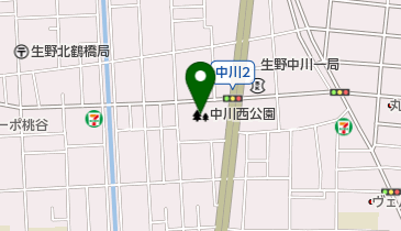 中川西公園の地図画像