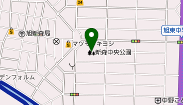 新森中央公園の地図画像