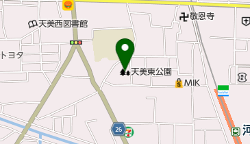 天美東公園の地図画像