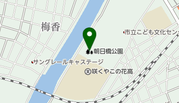 朝日橋公園の地図画像