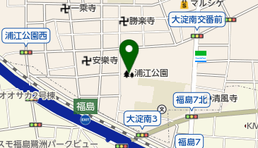 浦江公園の地図画像