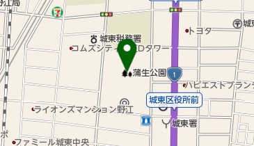 蒲生公園の地図画像