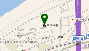 中津公園の地図画像