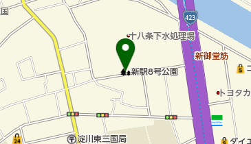 新駅8号公園の地図画像