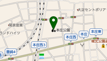 本庄公園の地図画像