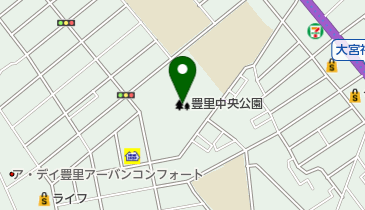 豊里中央公園の地図画像