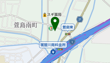萱島東公園の地図画像