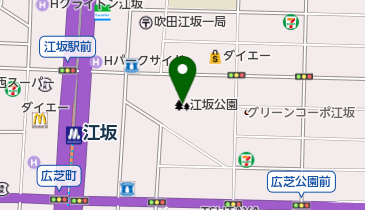 江坂公園の地図画像