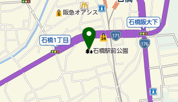 石橋駅前公園の地図画像