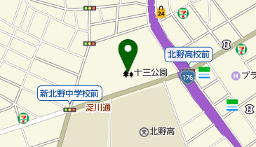 十三公園の地図画像