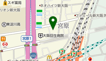 アルカンシエルluxemariage大阪の地図画像