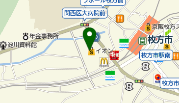 イオン枚方店の地図画像