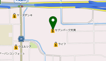 3COINS+plusセブンパーク天美店の地図画像