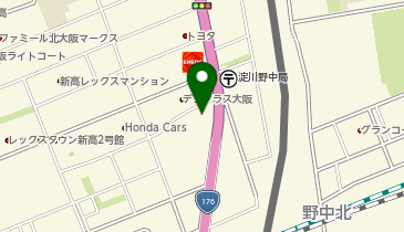 ニコニコレンタカー淀川野中北店の地図画像