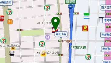 ニコニコレンタカー大阪新町店の地図画像