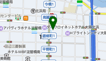 コナミスポーツクラブ北浜の地図画像