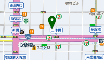 コナミスポーツクラブ心斎橋の地図画像