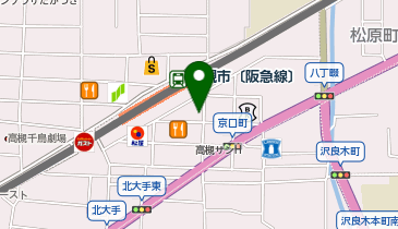 ザバスセントラルスポーツジム24高槻市駅前の地図画像