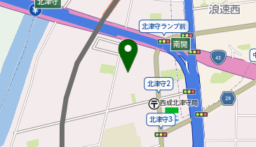 ラ・ムー北津守店の地図画像