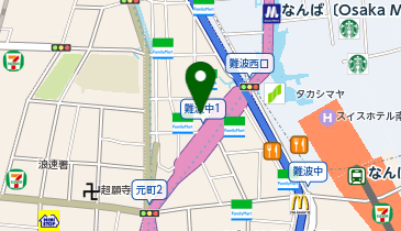 カフェ・ベローチェ難波西口店の地図画像