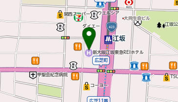 星乃珈琲店カリーノ江坂店の地図画像