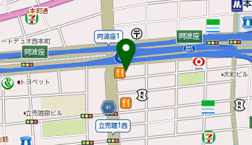 ホリーズカフェ阿波座店の地図画像