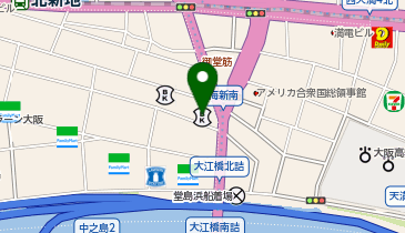 ホリーズカフェ北新地店の地図画像