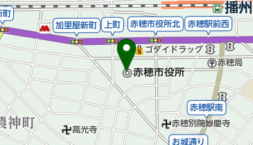 赤穂市役所の地図画像