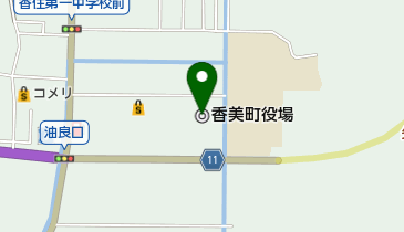 香美町役場の地図画像