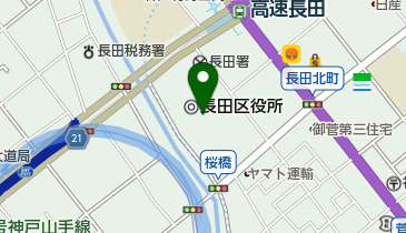 神戸市長田区役所の地図画像