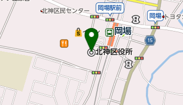 神戸市北神区役所の地図画像