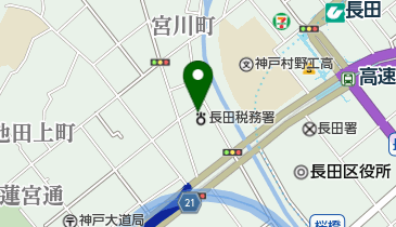 長田税務署の地図画像