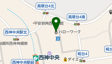 ハローワーク西神の地図画像