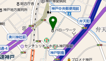ハローワーク神戸の地図画像