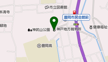 豊岡簡易裁判所の地図画像