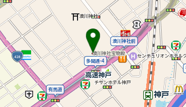 湊川神社宝物殿の地図画像