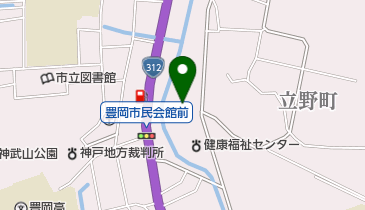 豊岡市民会館の地図画像