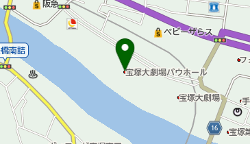 宝塚大劇場バウホールの地図画像