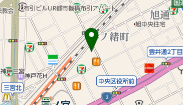 ベルコセレモニーホール三宮の地図画像