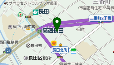 シティホール高速長田の地図画像