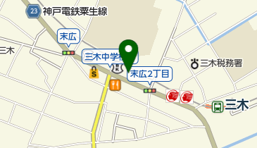 播州信用金庫三木支店の地図画像