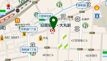 三菱UFJ銀行東神戸支店の地図画像