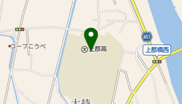 兵庫県立上郡高校の地図画像