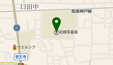 尼崎市立尼崎双星高校の地図画像